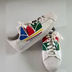 Adidas‎ Superstar Pure Shoes Large Adidas Logo Colorfoil Trifoil Size 7